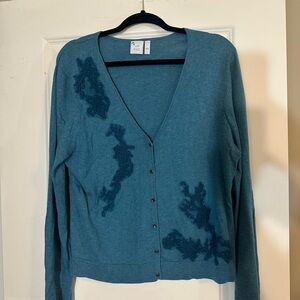 J. Jill Teal Cardigan Sweater